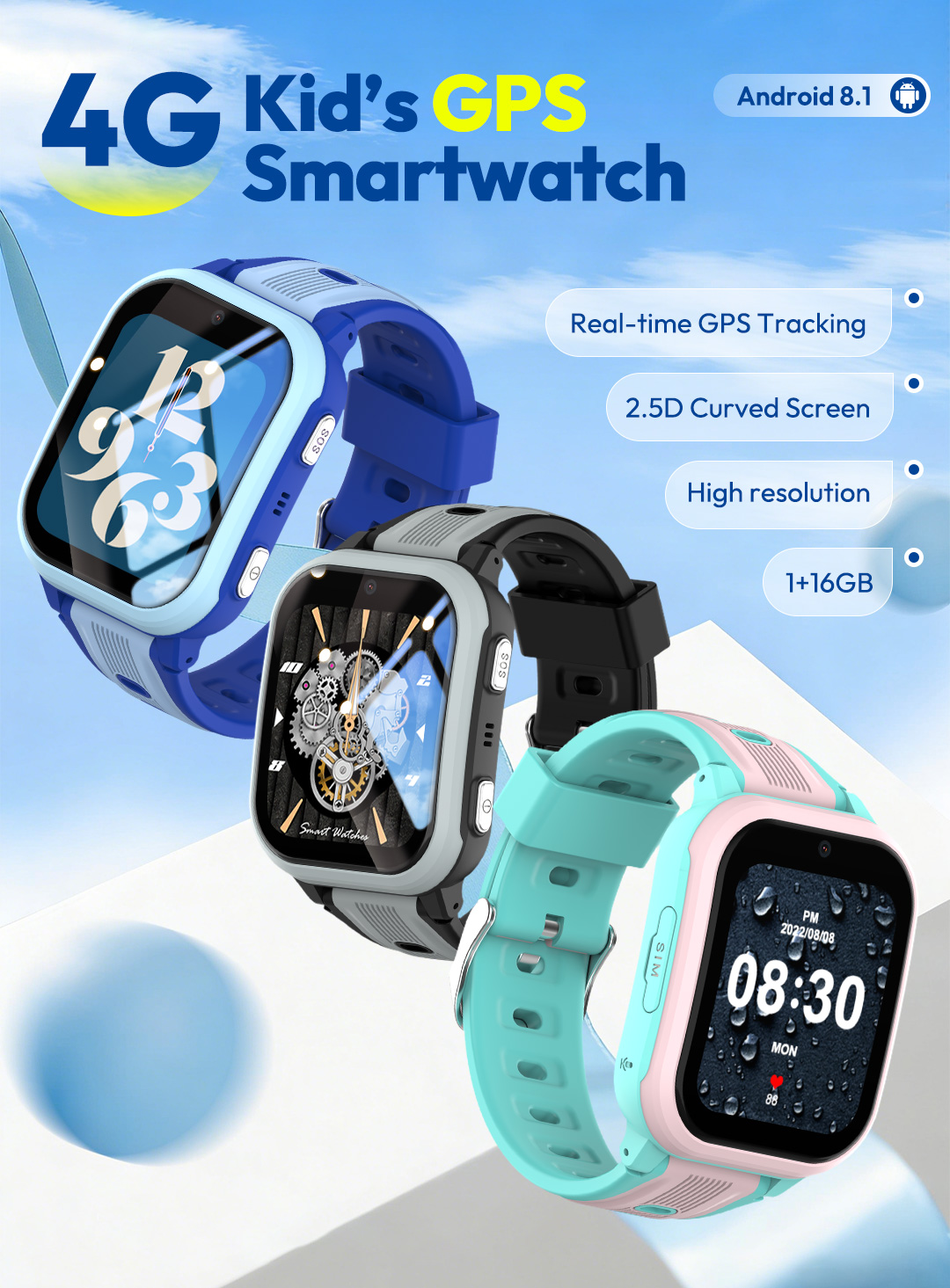 Kids Smartwatch Gps - 원렉스 4G 키즈 스마트워치 KT41 GPS