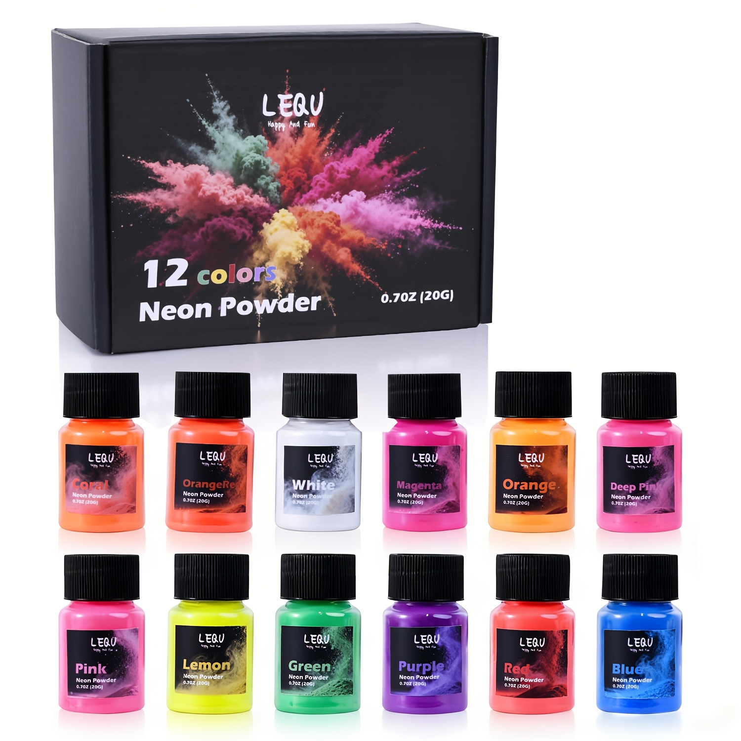 Slime Making Kit - LEQU 12색 네온 형광 레진 색소