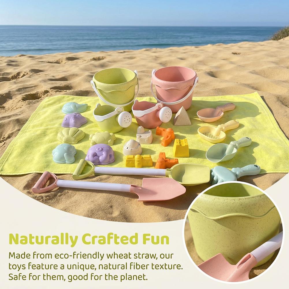 Kinetic Sand Mold - 밀짚 어린이 해변 장난감 세트 여름