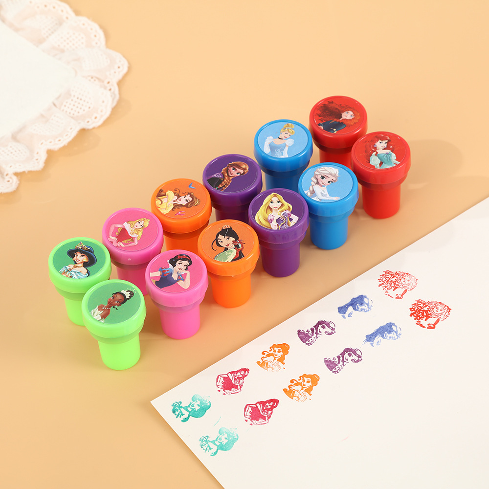 Kids Toys In Wholesale - 12PCS 공주 어린이 스탬프 만화 스탬프