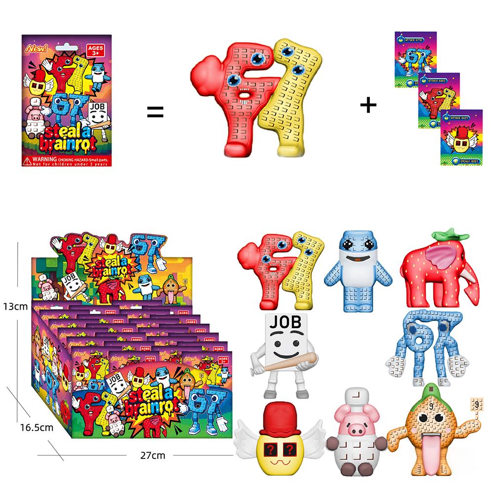 8개/세트 스틸 어 브레인롯 블라인드 백 장식품 67  - Kids Toys Elephant 리뷰 및 가격