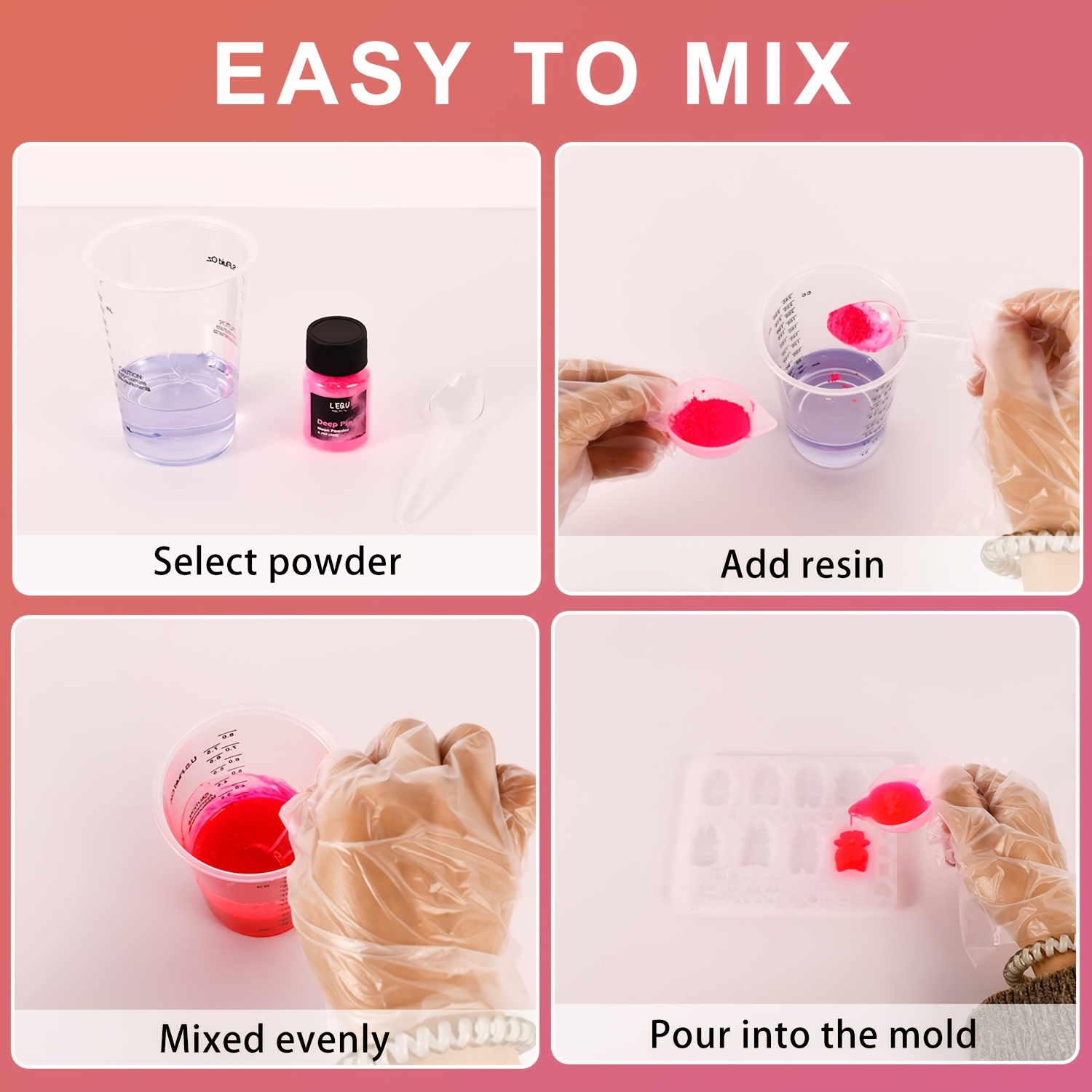 LEQU 12색 네온 형광 레진 색소 파우더, 병당 2 - Slime Making Kit 리뷰 및 가격