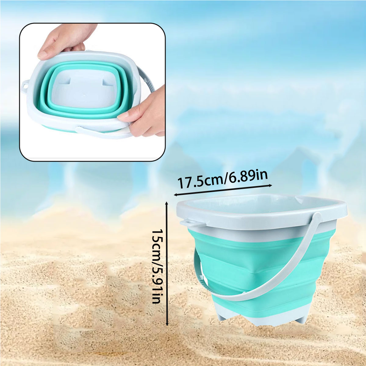1/2PCS 어린이 해변 삽 또는 접는 양동이 아이 모 - Kinetic Sand Mold 리뷰 및 가격