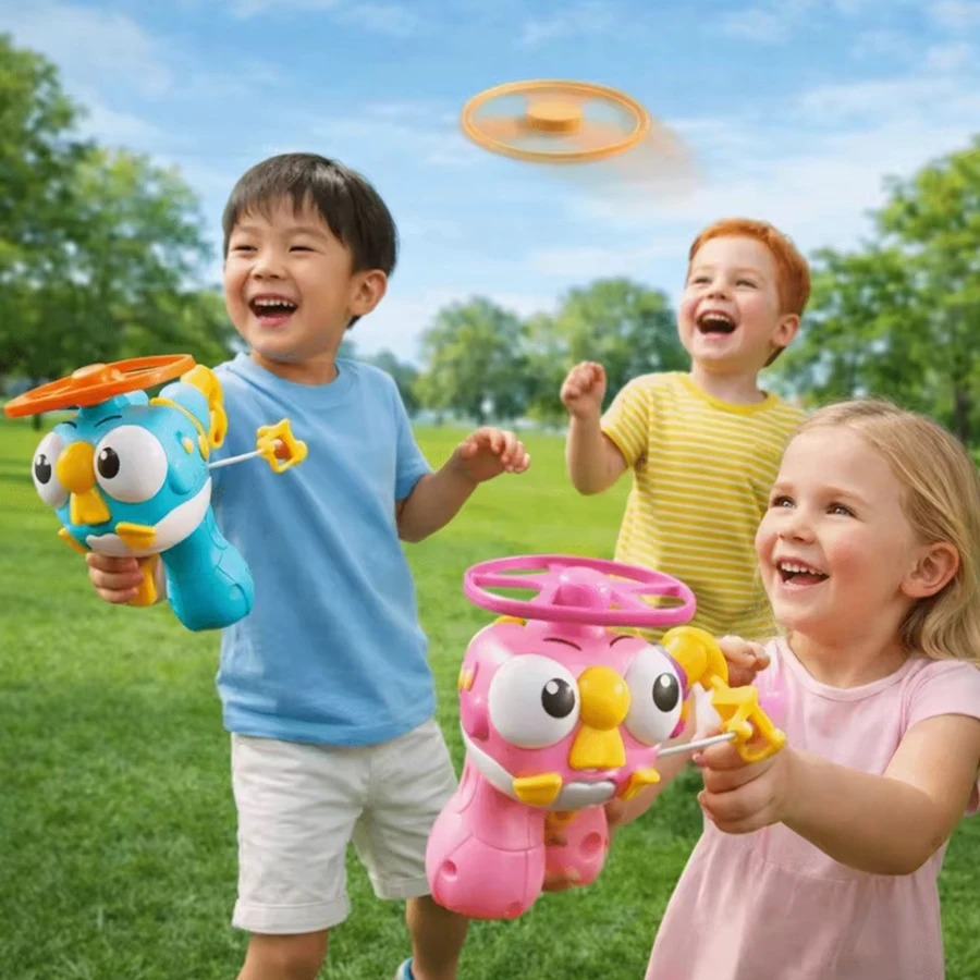 어린이용 당김줄 대나무 헬리콥터 UFO 발사기, 야외  - Kids Toys 10 Year Old 리뷰 및 가격