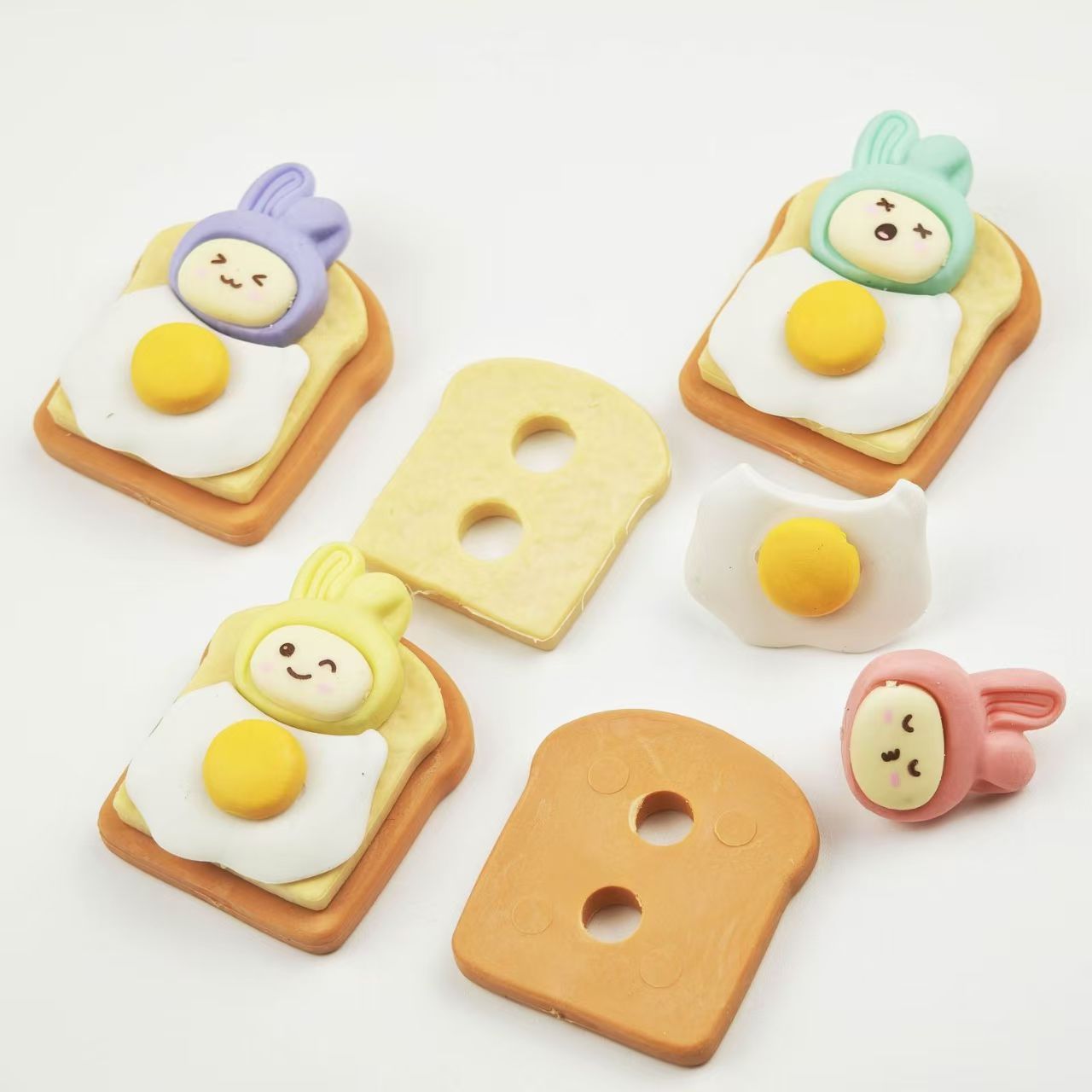도매 36개 귀여운 토끼 토스트 모양 지우개 어린이용  - Kids Toys In Wholesale 리뷰 및 가격