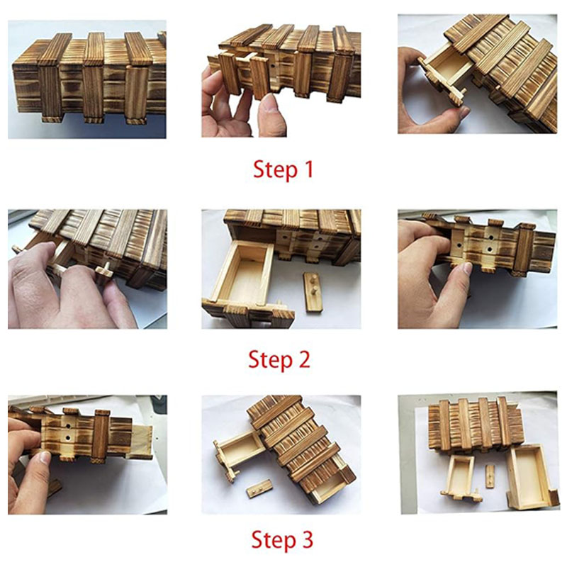 클래식 3D 두뇌 티저 나무 퍼즐 마법 선물 상자, 숨 - Wooden Puzzle Kids 리뷰 및 가격