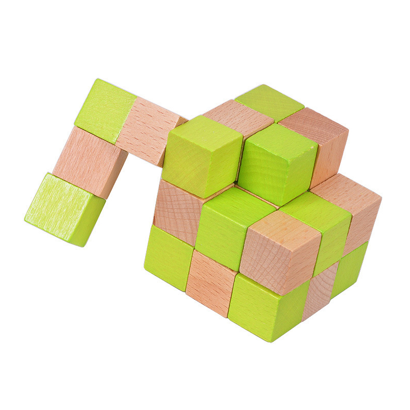 나무 뱀 큐브 퍼즐 IQ 논리 훈련 두뇌 자극 문제 해 - Wooden Puzzle Kids 리뷰 및 가격