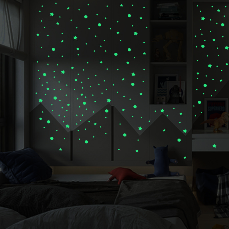 3D 버블 별 도트 빛나는 벽 스티커, 어린이 방 홈  - Glow In Dark Stars 리뷰 및 가격