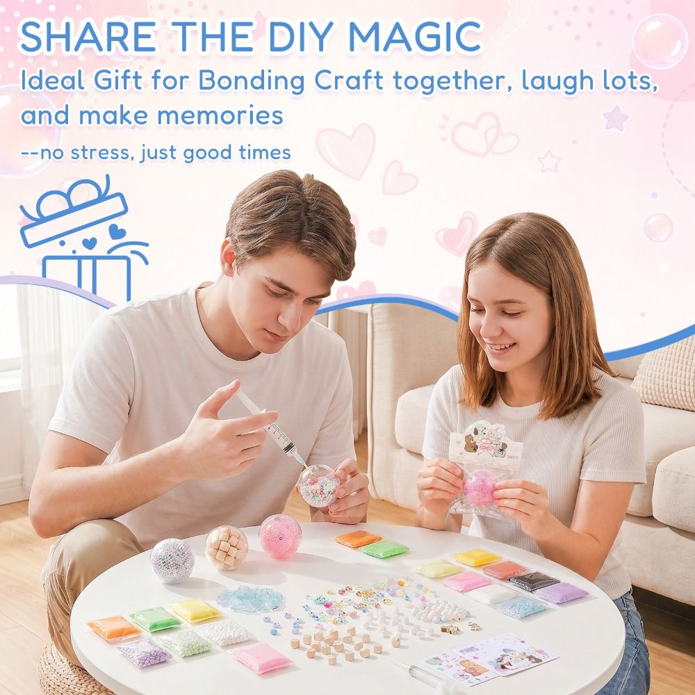 6cm 볼 스킨 DIY 스트레스 볼 만들기 키트 슬라임 - Slime Making Kit 리뷰 및 가격