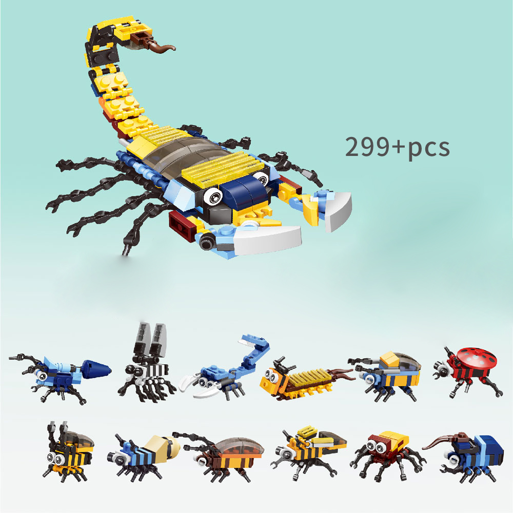 12-in-1 동물 빌딩 블록 벽돌 세트 전갈 곤충 코 - Kids Toys Elephant 리뷰 및 가격