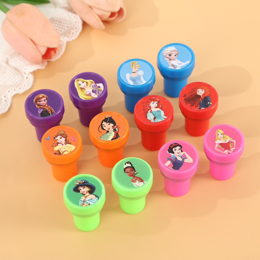 12PCS 공주 어린이 스탬프 만화 스탬프 애니메이션  - Kids Toys In Wholesale 리뷰 및 가격