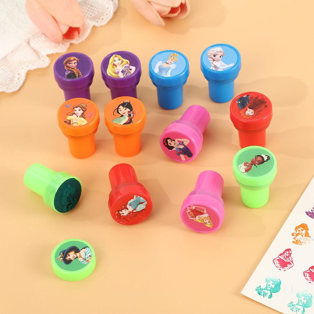 12PCS 공주 어린이 스탬프 만화 스탬프 애니메이션  - Kids Toys In Wholesale 리뷰 및 가격